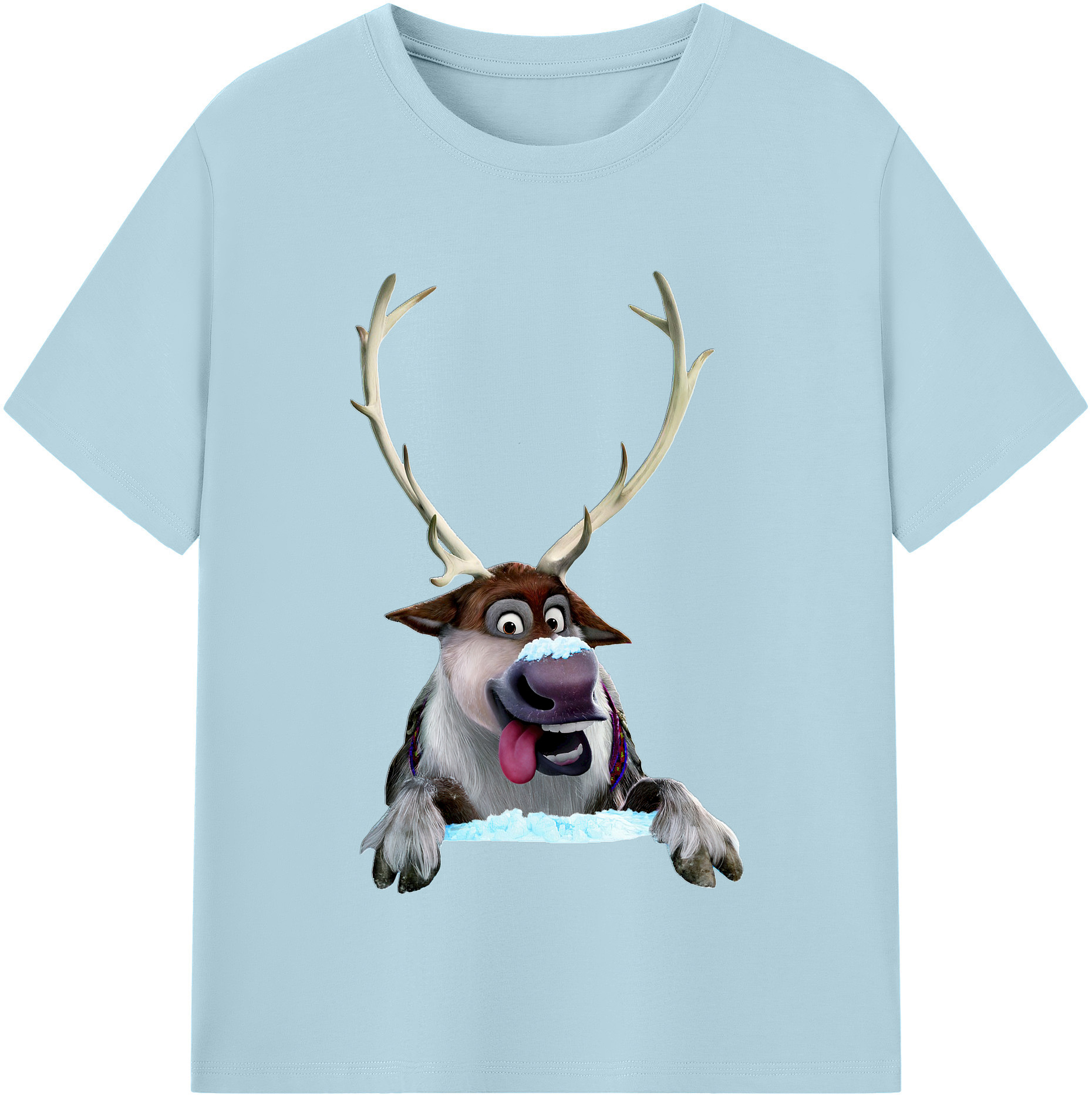 （画像用） アナと雪の女王 アンナ エルサ Frozen Anna Elsa 綿100％半袖Tシャツ（フロントプリント）